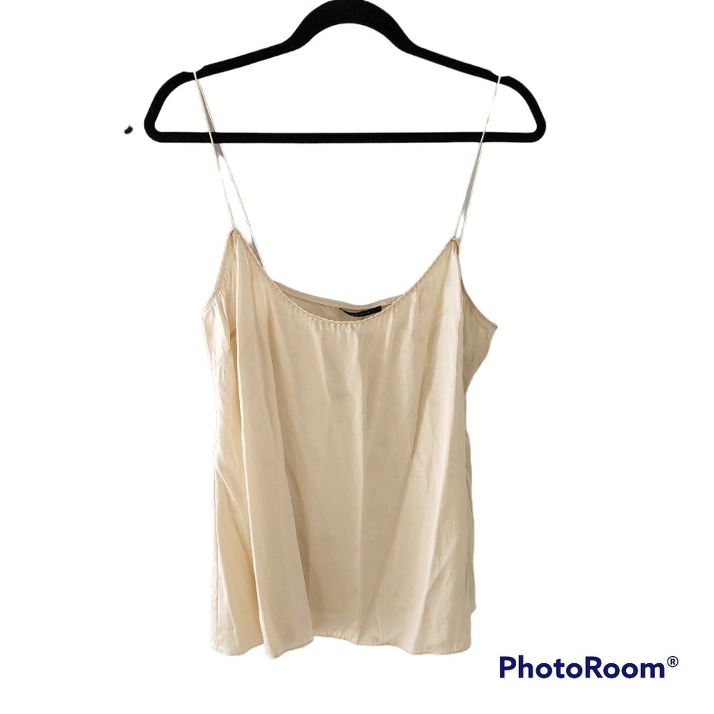 Elie Tahari Silk Spaghetti Strap Tank Top Cami Camisole Shell Blouse